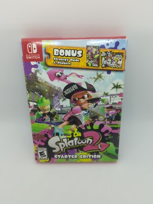 Splatoon 2 Starter Edition Nintendo Switch Mini-guide and stickers variant
