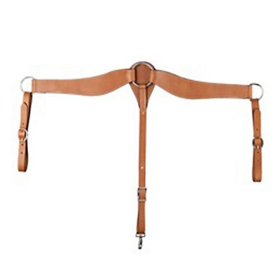 Western Leather Shaped Roper Breast Collar (765839821997)