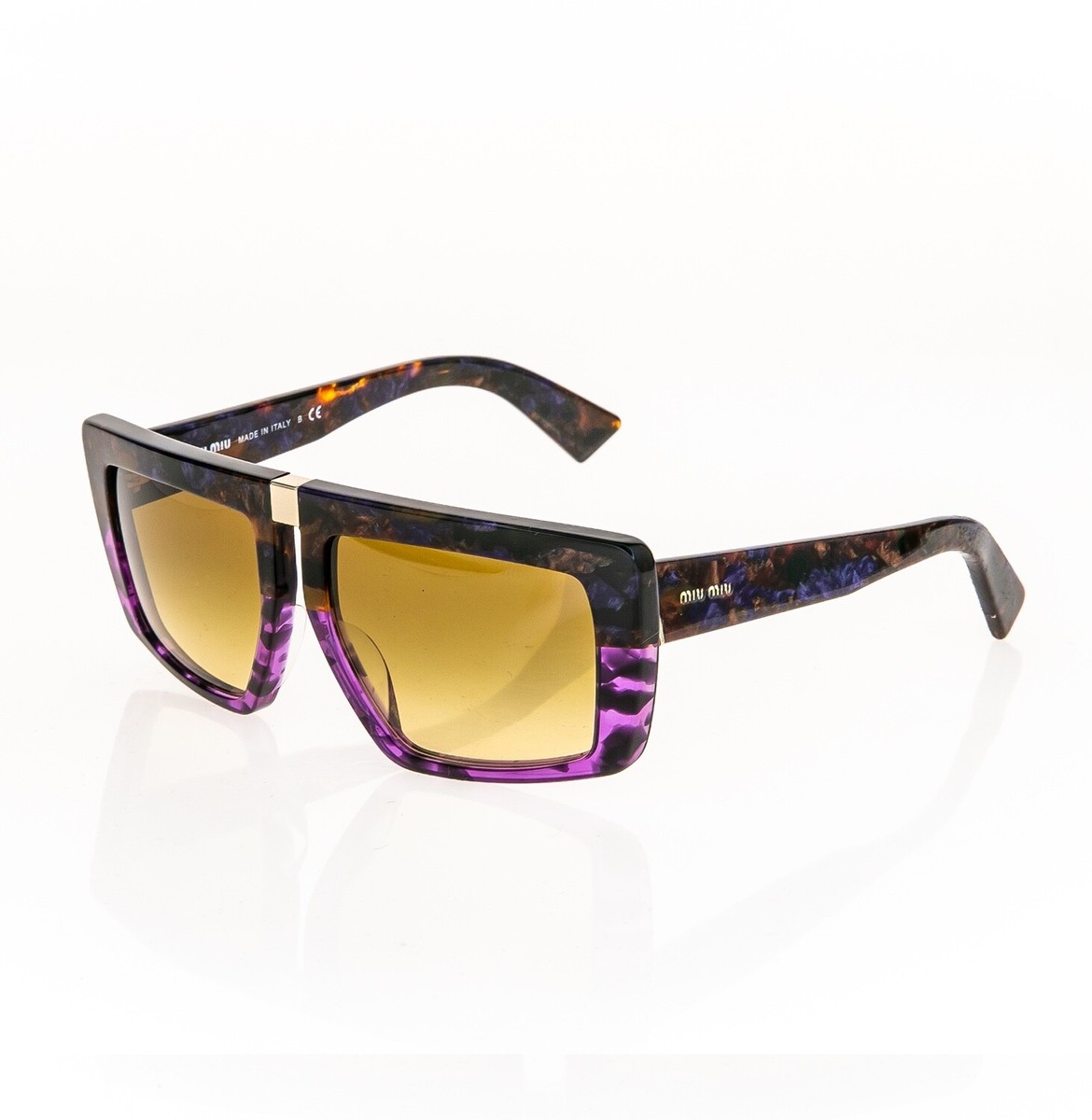 MIU MIU Maquillage Purple Brown MARBLE Havana Rectangle Sunglasses (read below) MIU MIU 05O Maquillage Purple Brown MARBLE Havana Rectangle  main image 4