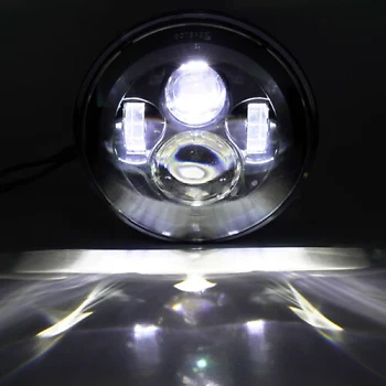 Faro Proyector LED 80W 7" + Luces de Paso Apto para Harley Touring Cromo Foto 3 de 4