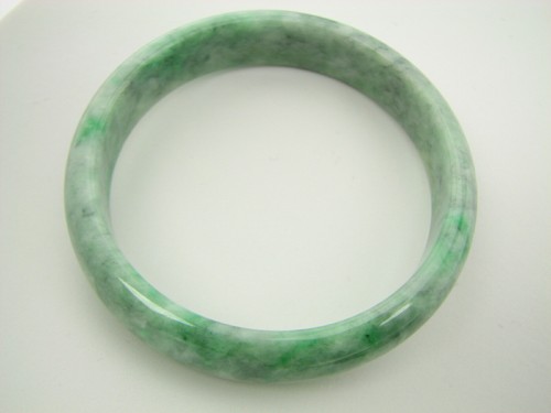 Genuine Natural Green Jade Round Eternity Bangle 57 mm #G388 - Picture 6 of 6