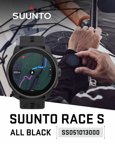 Suunto Race S 45 mm Touchscreen GPS Sports All Black Smartwatch with Power Bank - Picture 2 of 12