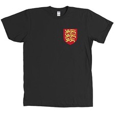 England Royal Coat of Arms Chest Print NEXT LEVEL APPAREL Shirt UK Football Tee