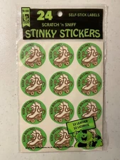 TREND STICKERS Vintage SCRATCH ‘n SNIFF 12 LEATHER 12 LICORICE sealed 1981