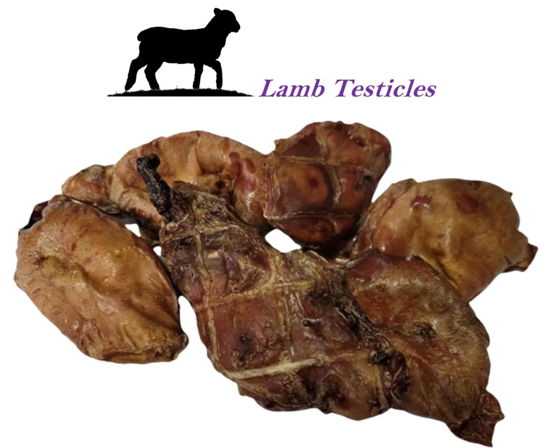 STEP INTO PETS WORLD Premium Air Dried Lamb Testicles Dog Treat Chew Reward 100% Natural Grain Free