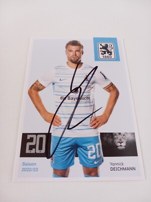 Signierte AK Yannick Deichmann 1860 München NEU