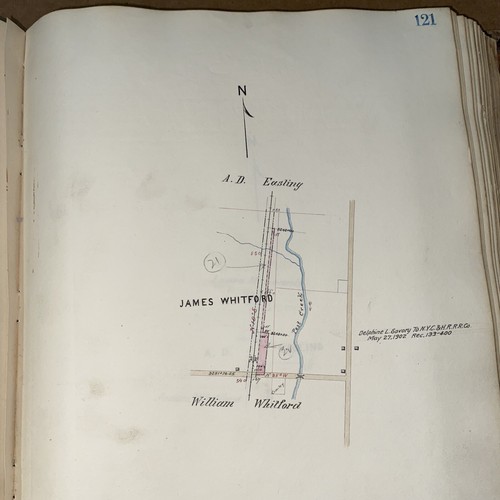 ca. 157 handgezeichnete Landkarten 55 Verträge Chemung Schuyler New York Eisenbahn - Bild 7 von 24
