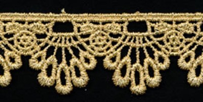 5/8 inch wide gold color select length Metallic Venise Lace 5/8 inch wide gold color select length Metallic Venise Lace