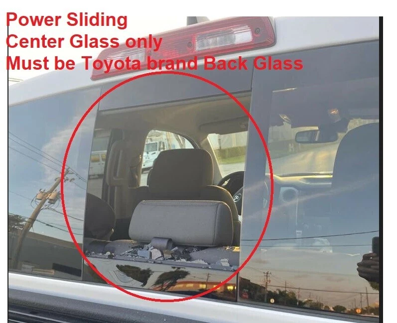 Fits 2007-2021 Toyota Tundra Power Sliding Window Back Glass "Center Piece Only" Foto 2 de 3