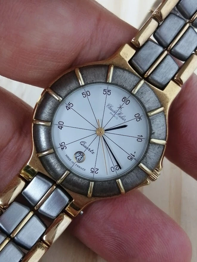 Montre Mixte Claude Helier Vintage Watch 1986 s Classique Gourmette M tal Quartz
