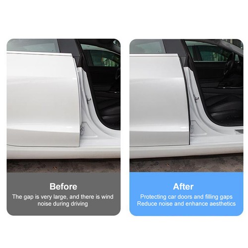 For Tesla Model 3 Y Soundproof Car Door Seal Strip Kit Rubber Weatherstrip Strip - Foto 6 di 18