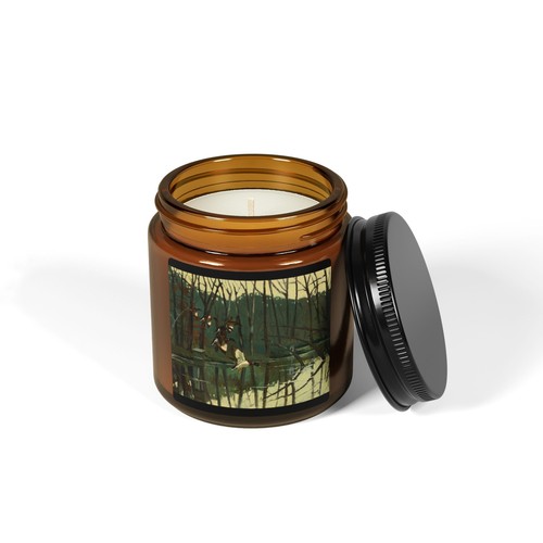 Candela profumata vaso di soia (multitaglia, vaso ambra) Art Mallards Cottagecore - Foto 3 di 5