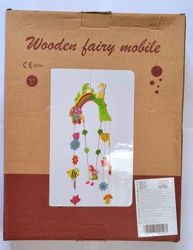 NEU KLEINE FUSSFEE HOLZ MOBILE, MEHRFARBIG BRANDNEU  - Bild 4 von 5