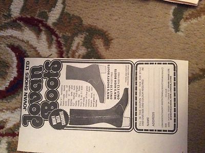 u1-4 ephemera 1972 advert jovan shoes boots ltd 