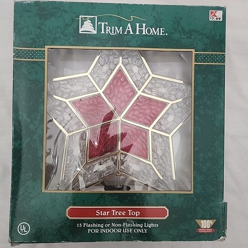 Christmas Star Tree Topper Trim A Home 15 Light Red Center No Tree Cone Working - Picture 5 of 6