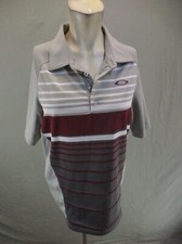 OAKLEY HYDROLIX Size M Mens 1/2 Button Collared Short Sleeve Polo Shirt 258