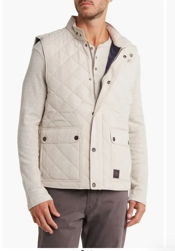 Leopold Quilted Water Resistant Vest. MEN. MEDIUM. Grey