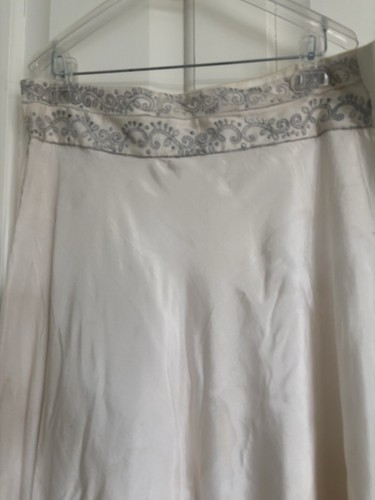 Lehenga Choli White & Silver Stitched Indian Blouse Saree Bollywood Style - Picture 4 of 11