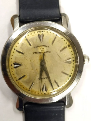 Eterna-matic Automatic Chronometer 1950s Fancy Lugs.   Cal 1429U Need  REPAIR
