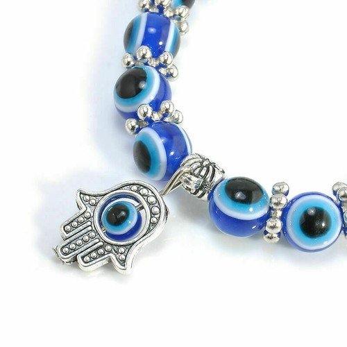 Charm Evil Eye Bead Protection Good Luck Bracelet Jewelry Hamsa Hand Bracelet US - Picture 2 of 9