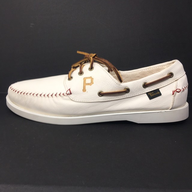 Allen Edmonds Fastball Pittsburgh Pirates Boat Deck Shoes White