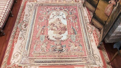 Huge Juno Portico French Renaissance Medieval Wall Tapestry Rambouillet 6' x 8'