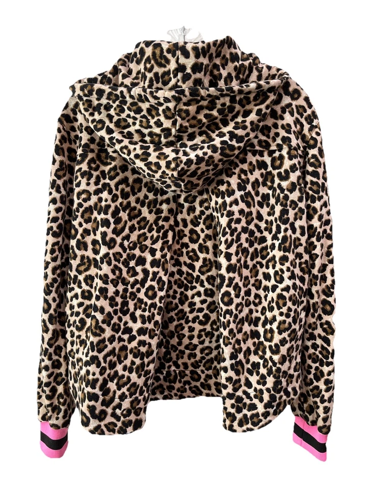 Sudadera con Capucha Veronica Beard X Bandier Talla S Leopardo 100% Algodón Vista en TV Foto 3 de 4