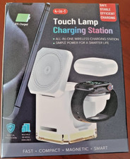 4 in 1 Wireless Charging Station Cube with Touch Night-Lamp and Magnetic Charger