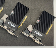 LOT OF 2 MSI NVIDIA GeForce GT 710 1GB DDR3 Graphics Card GT 710 1GD3H LPV1 