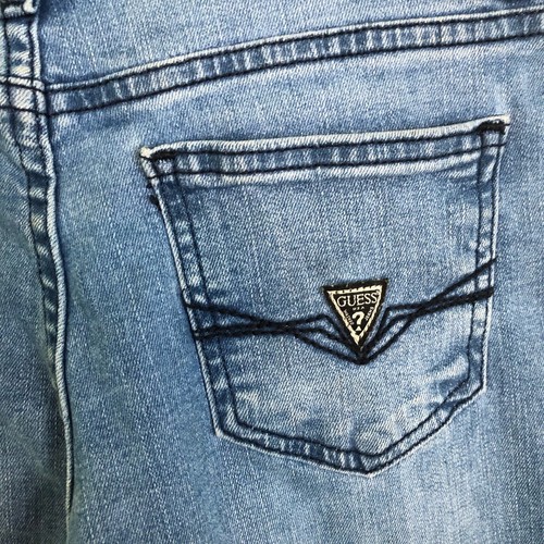 Guess Jeans Girl's Size 12 Slim Fit Medium Wash Adjustable Jeans Button Zip - Picture 8 of 9