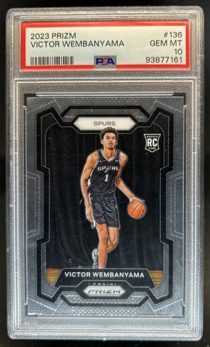2023-24 Panini Prizm Victor Wembanyama RC Rookie #136 Spurs PSA 10 GEM MINT