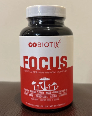 GoBiotix Focus, 8 Super Mushroom Complex, 90 Veggie Capsules