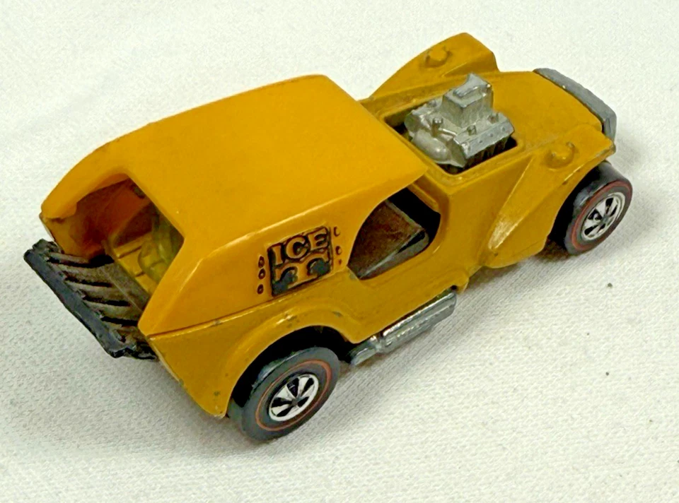 MATTEL 1969 Hot Wheels Redline Ice' T - Yellow with Black Interior - Image 4 of 4