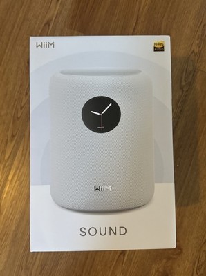 WiiM Sound Smart Speaker with 1.8  Touch Display, Hi Res 24 bit/192 kHz White