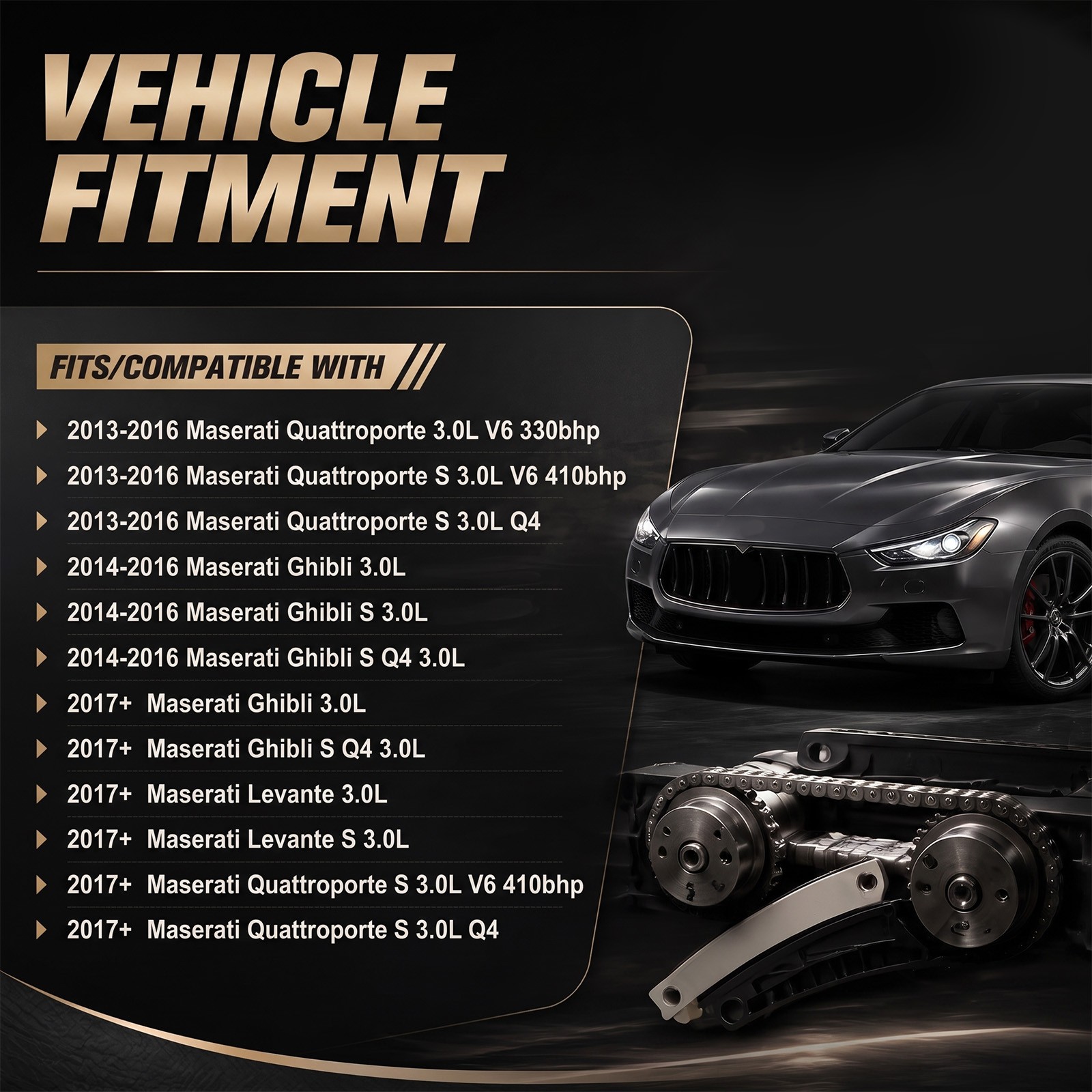 Maserati Levante S Q4 2013-2016 Vvt actuators Set