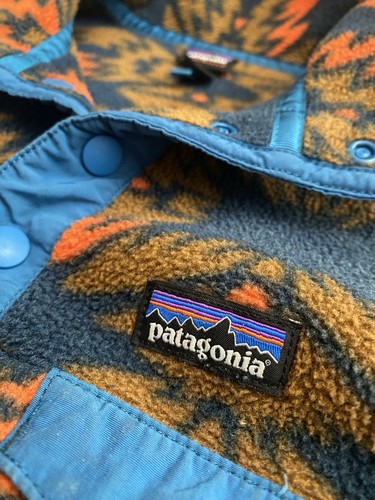 Patagonia Synchilla Youth Large Lightweight Aztec T-Snap Fleece Pullover 65571 - Picture 4 of 10