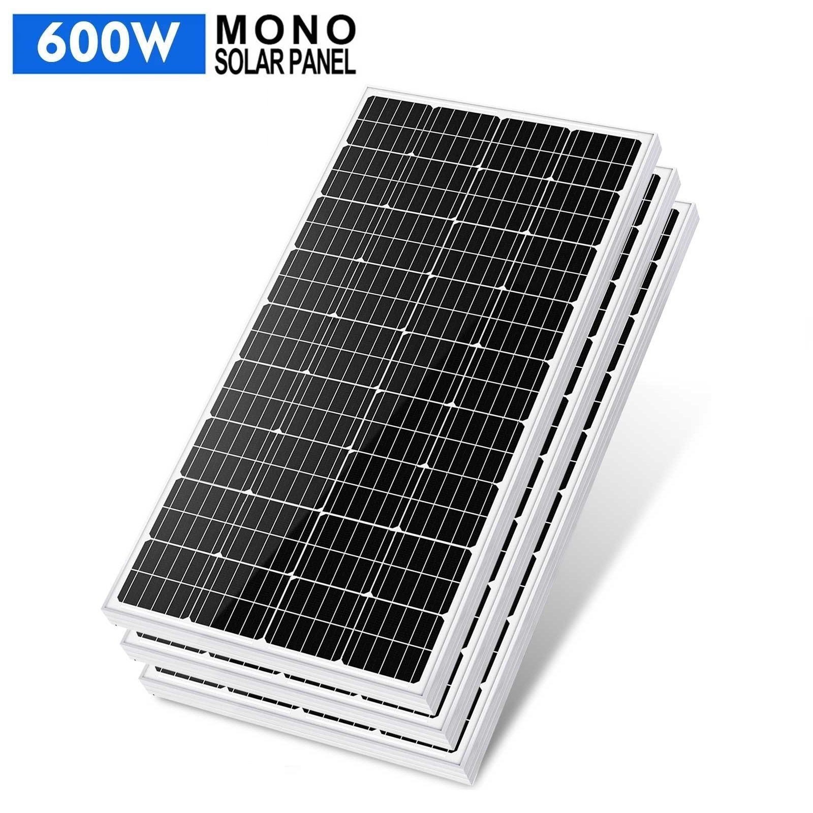 600W Watt Fest Solar Panel 18V Mono Home RV Rooftop Camping Off-Grid Power US