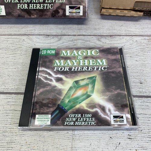 Magic & Mayhem na Heretic CD-ROM 1500 poziomów dla Heretic *Płytka w idealnym stanie* w pudełku - Zdjęcie 5 z 12