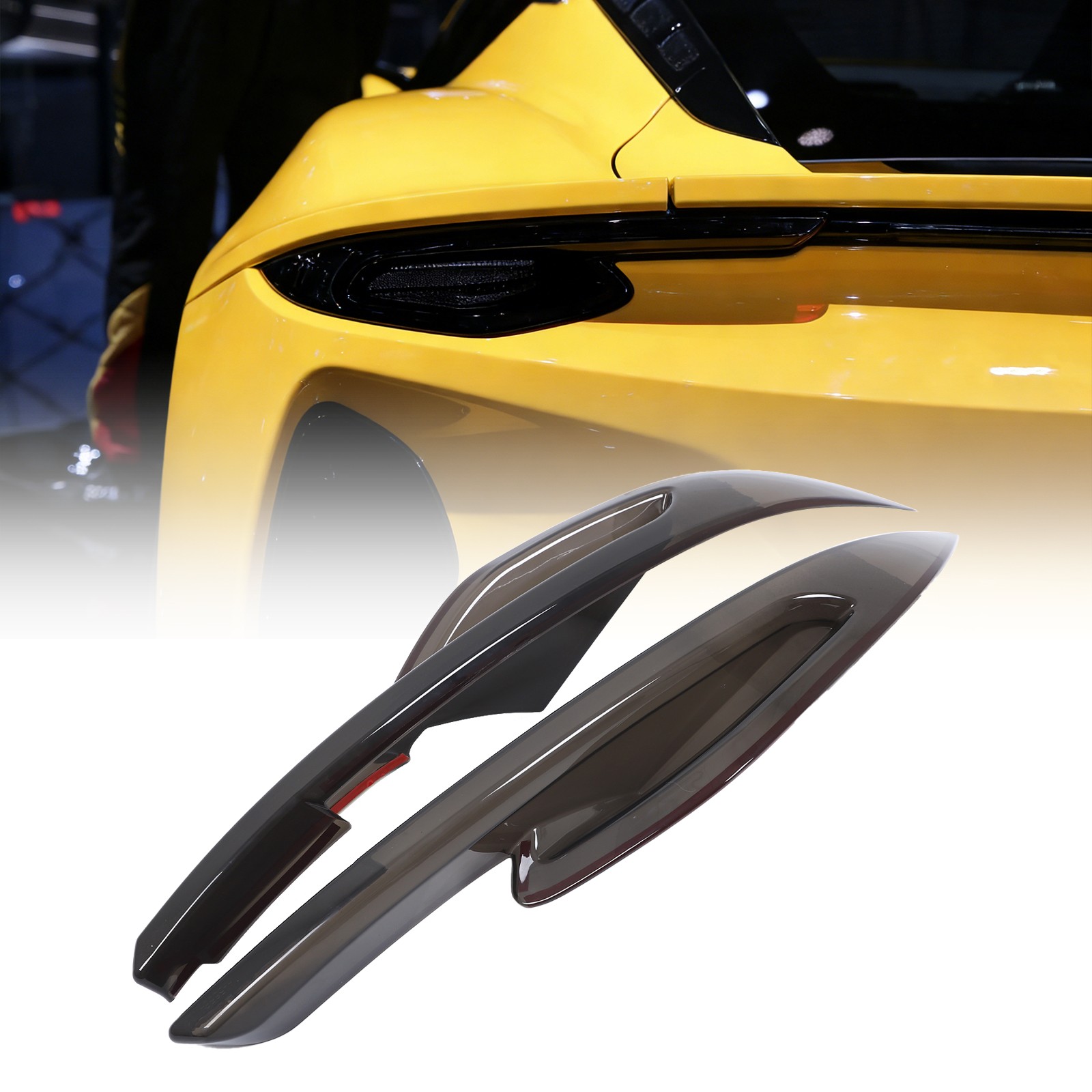 Smoked Black Rear Tail Light Trim Bezel Cover Overlay For Lotus Emira 2021-2023