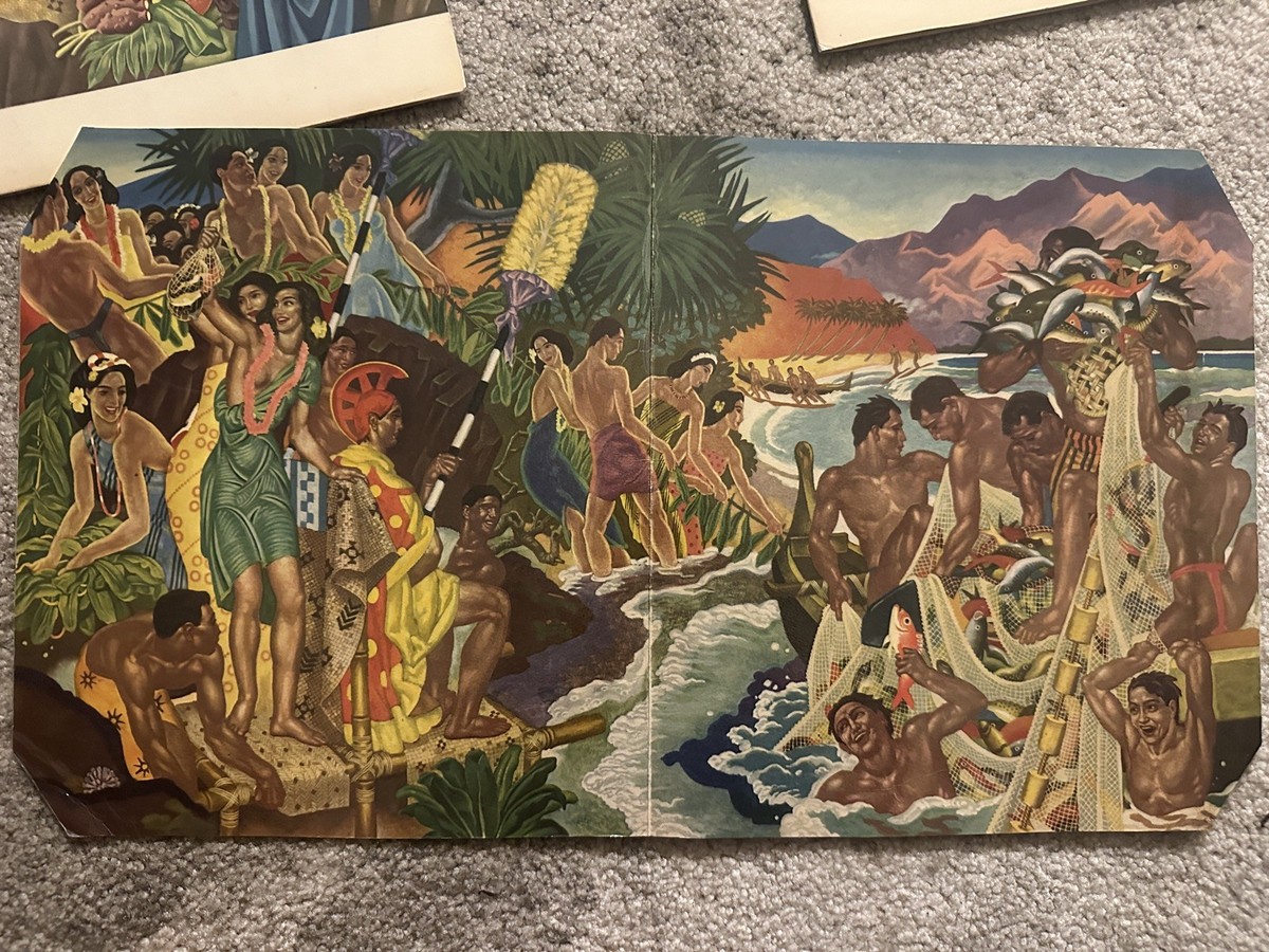 Vintage (4) Matson Cruise LinesShip Lurline 1949 Hawaii Menu -Rare