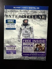 Interstellar (Blu-ray/DVD Combo, 2015) w/ 70mm IMAX Film Cell & Slipcover