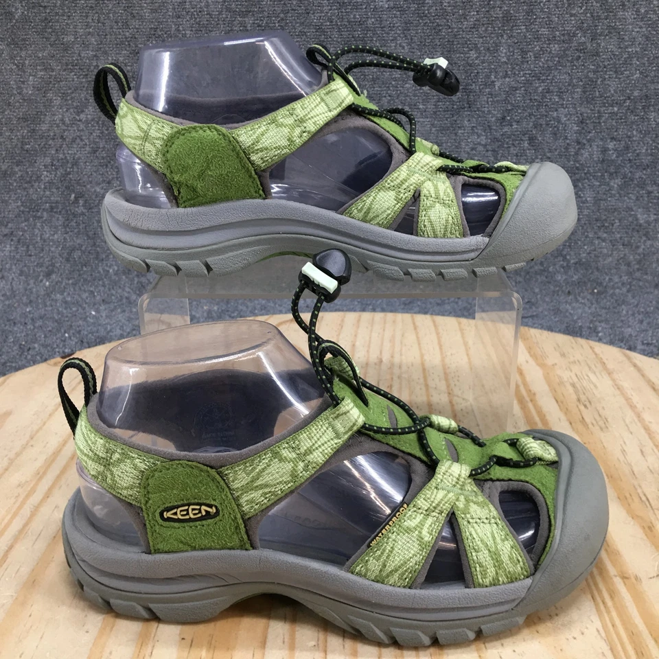 Sandalias Keen Mujer 6 Venice H2 Pescador Verde Confort Parte Superior Baja Planas Cordón Foto 2 de 4