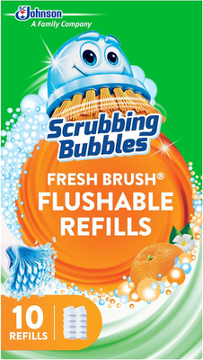 #ad Scrubbing Bubbles Flushable Toilet Bowl Wand Cleaner Refills Fresh Brush Cleane $10.43