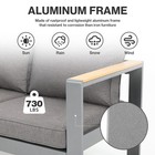Aoodor Patio Furniture 3-Seat Aluminum Sofa Couch Deep Seat Conversation Set — photo 5