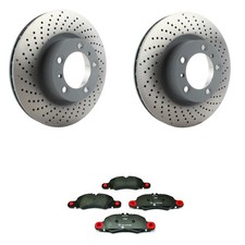 SHW Front 330mm Rotors Hella Low-Met Disc Brake Pad Kit For 718 911 Boxster FI