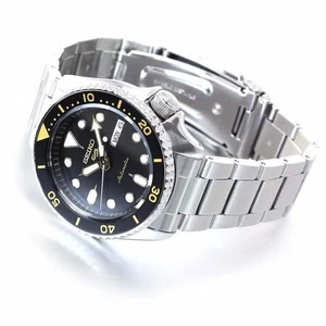 Seiko 5 Sport Automatic Watch SRPD57K1 Black Dial Stainless Steel Men's Watch