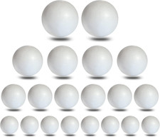 Palline Di Polistirolo, Mix Di 20 Pezzi. in 4 Misure: 2 X 10 Cm 4 X 8 Cm 6 X 7 C
