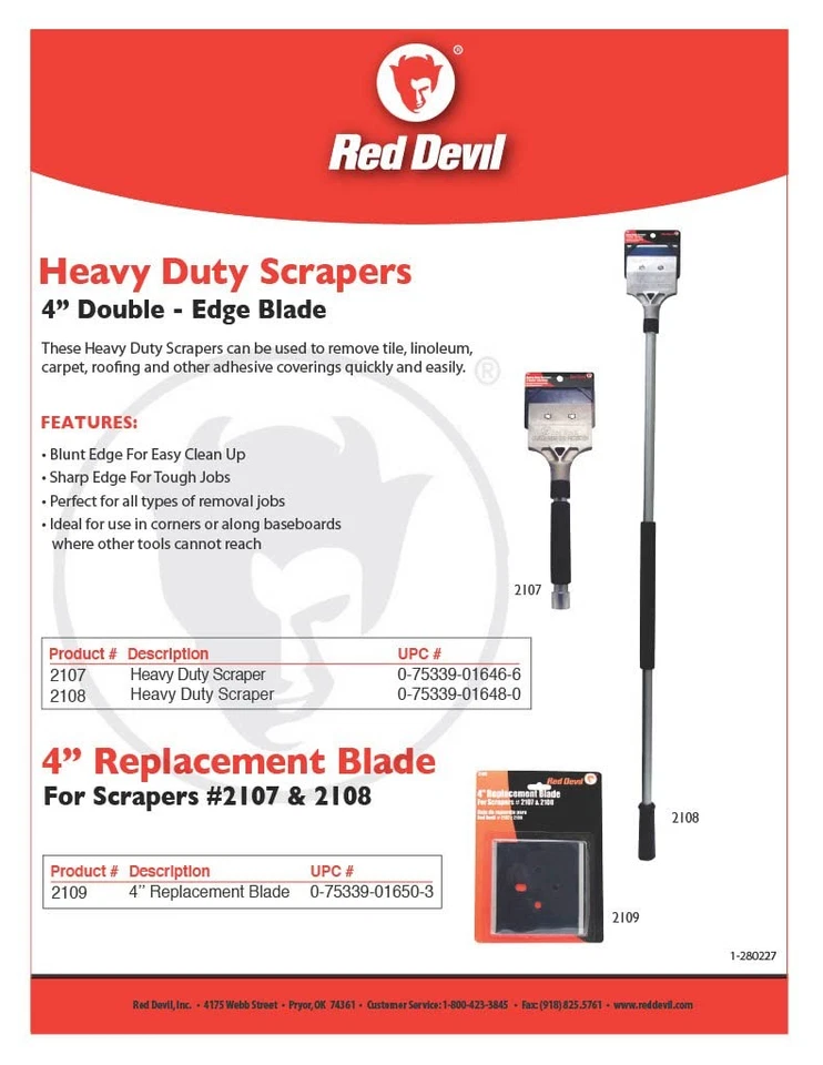 Rascador de piso de alta resistencia con mango largo 2108 Foto 2 de 4