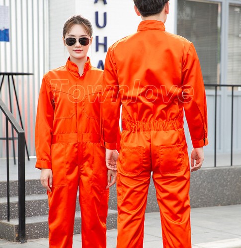 Men Women's Coverall Overall Workwear Cotton Work Pant Jumpsuit Labor Uniforms - Picture 20 of 24