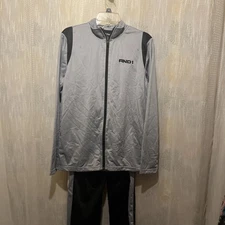 And 1 Activewear 2 Pc Set Boys Small Jacket / Pants Gray Black